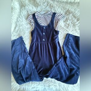 Girls Knitworks Pink and Navy Striped Garment